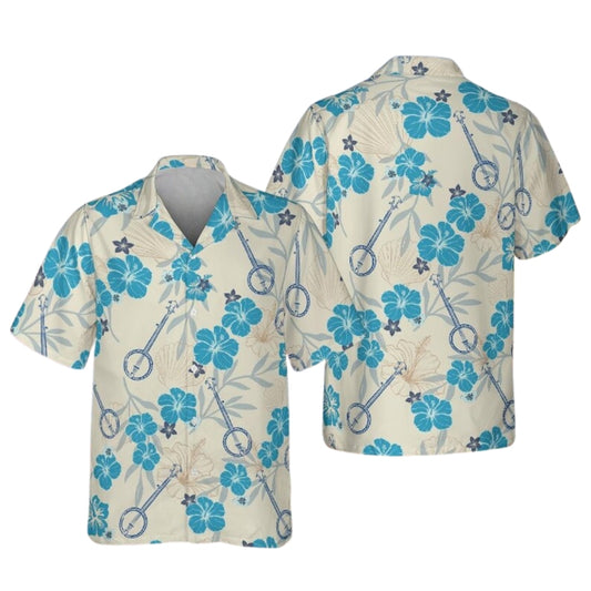 Tropical Banjo Hawaiian Shirt For Men And Women, Banjo Player Hawaiian Shirts HE0334