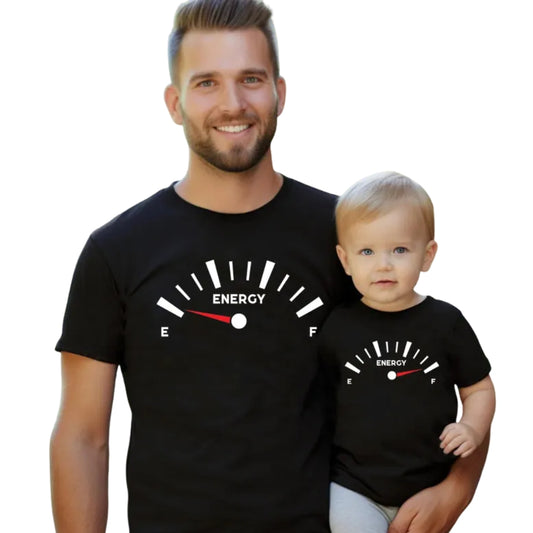 Energy And Energy Full Matching Dad Son T Shirt, Funny Energy Daddy And Baby Matching Shirts ET0935