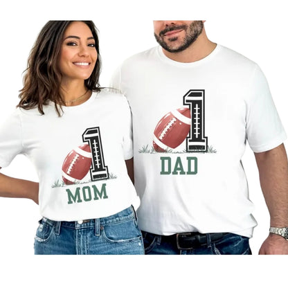 Custom Matching Football 1st Birthday Family T Shirts, Custom Football First Birthday Shirts For Family ET0348