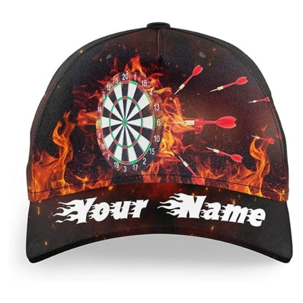 Custom Flame Darts 3D Baseball Cap, Custom Darts Caps Hats CP0174