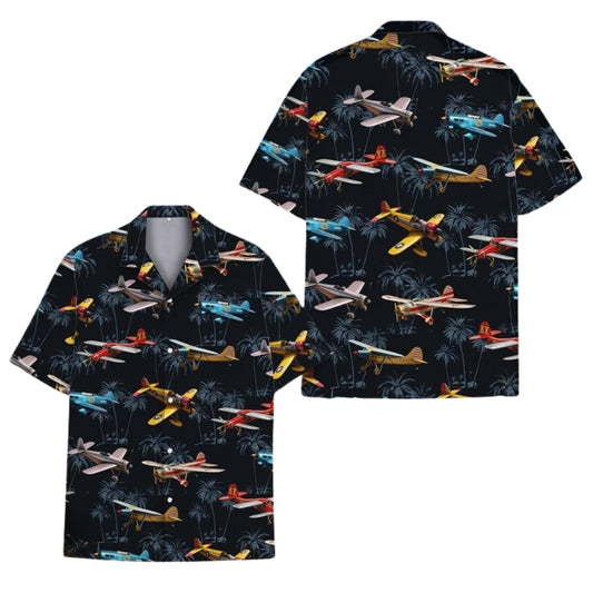 Tropical Aircraft Hawaiian Shirt For Men, Aircraft Plane Hawaiian Shirts HE0117