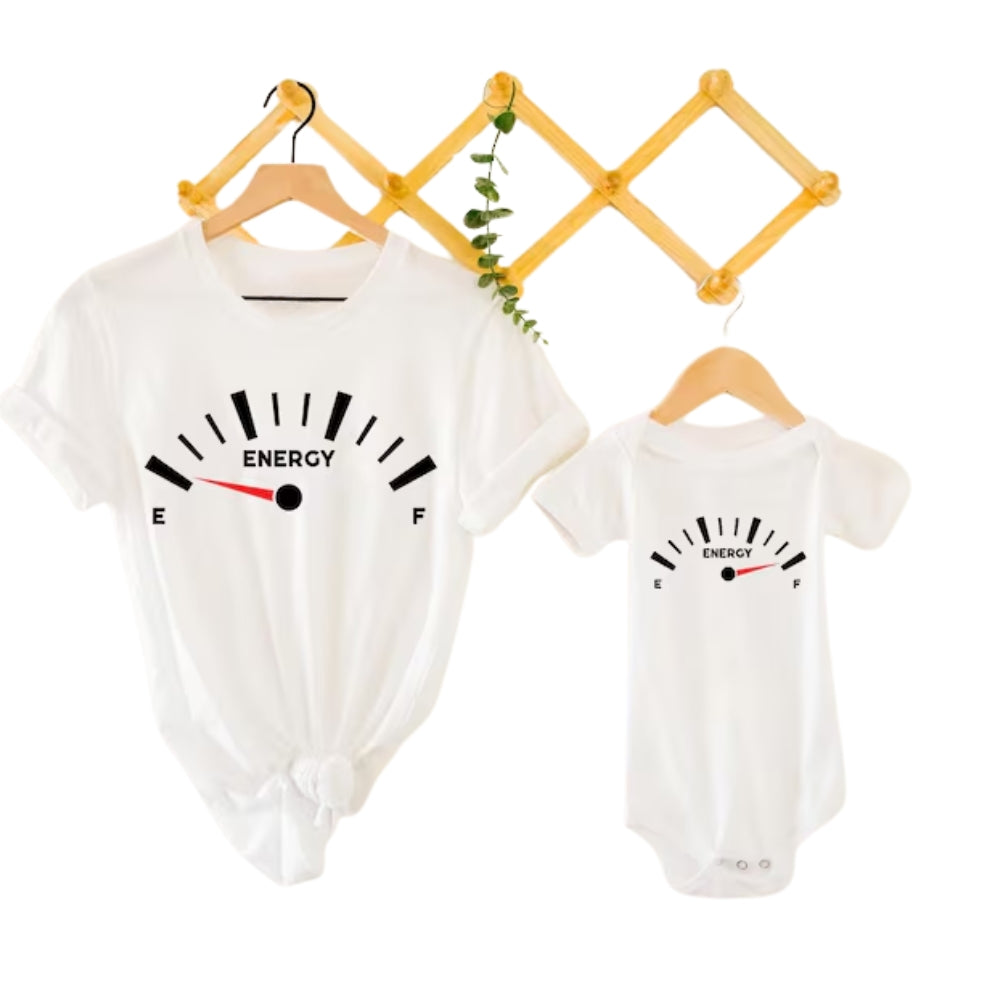 Energy And Energy Full Matching Dad Son T Shirt, Funny Energy Daddy And Baby Matching Shirts ET0935