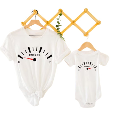 Energy And Energy Full Matching Dad Son T Shirt, Funny Energy Daddy And Baby Matching Shirts ET0935