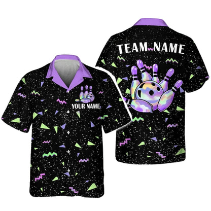 Custom Retro Bowling Hawaiian Shirt For Men Women, Custom Retro Bowling Team Shirts BE0178