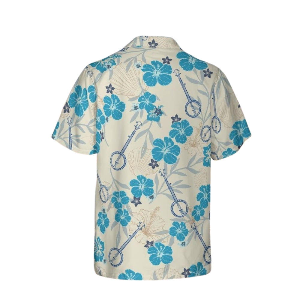 Tropical Banjo Hawaiian Shirt For Men And Women, Banjo Player Hawaiian Shirts HE0334