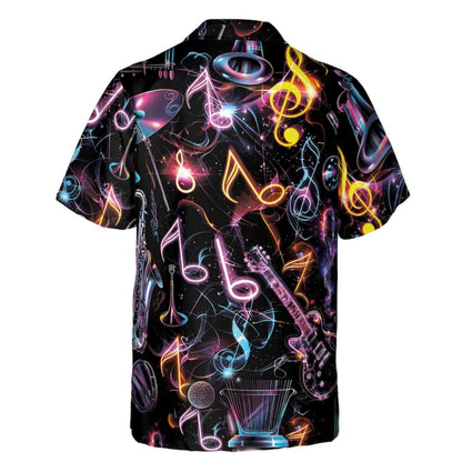 Neon Guitar Music Hawaiian Shirt For Men Women, Guitar Neon Hawaiian Shirts HE0335