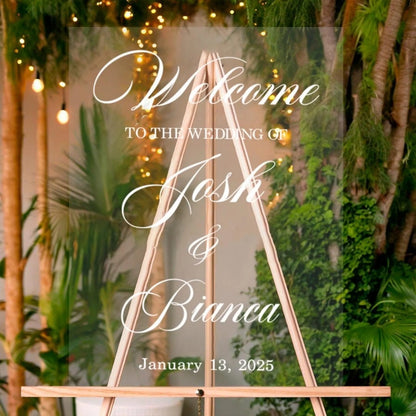 Custom Welcome To The Wedding Acrylic Sign, Wedding Welcome Sign Custom WD0090