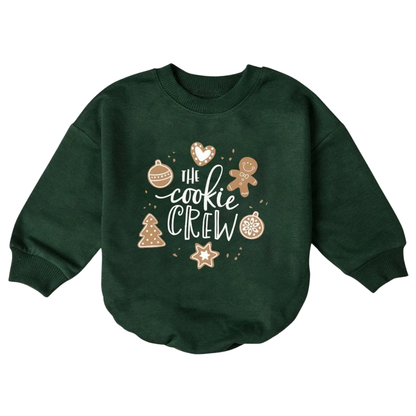 The Cookie Crew Christmas Baby Romper Sweatshirt, Baby Christmas Romper Sweatshirt BB0114