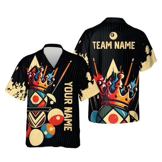 Custom Team Billiard Hawaiian Shirt For Mens, Custom Billiard Shirts BIE0036