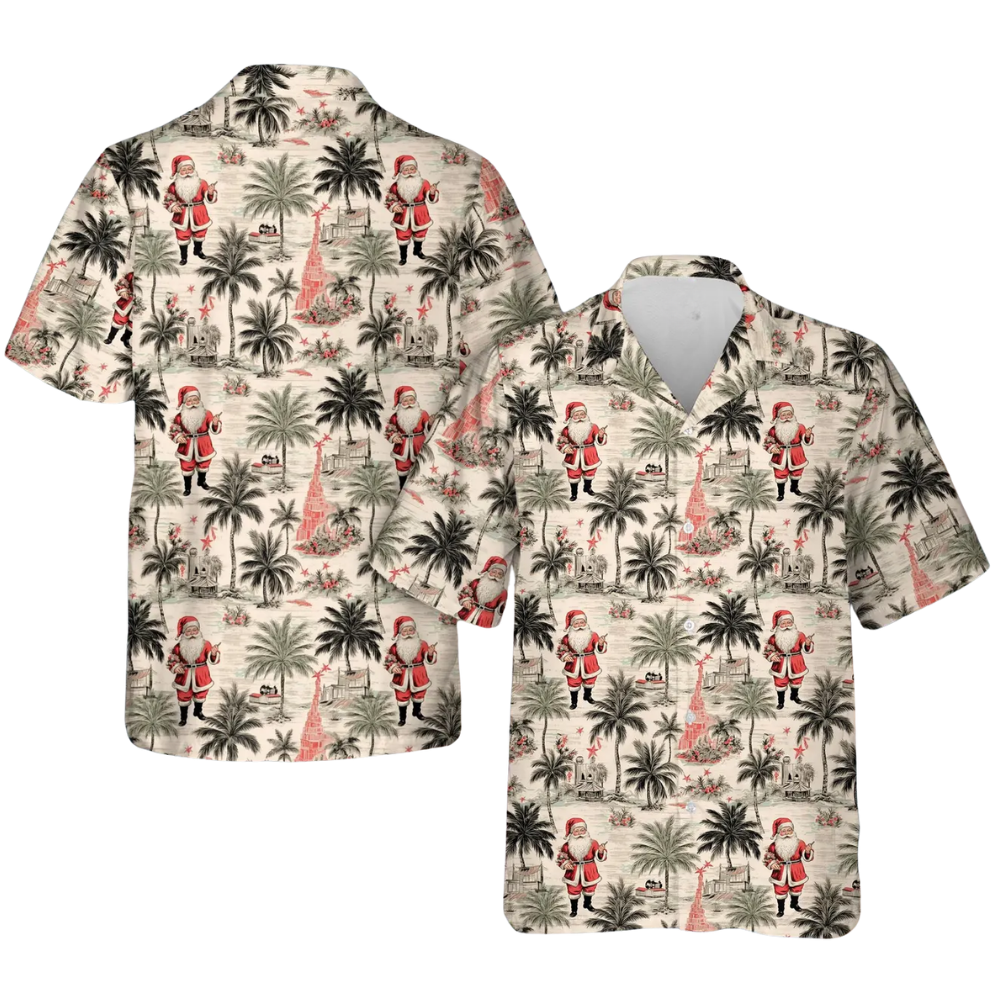 Santa Tropical Hawaiian Shirt For Men Women, Christmas Hawaiian Shirts HE0586