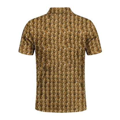 Beagle Hound Mens Yellow Golf Polo Shirt, Beagle Dog Golf Shirt GZ0389