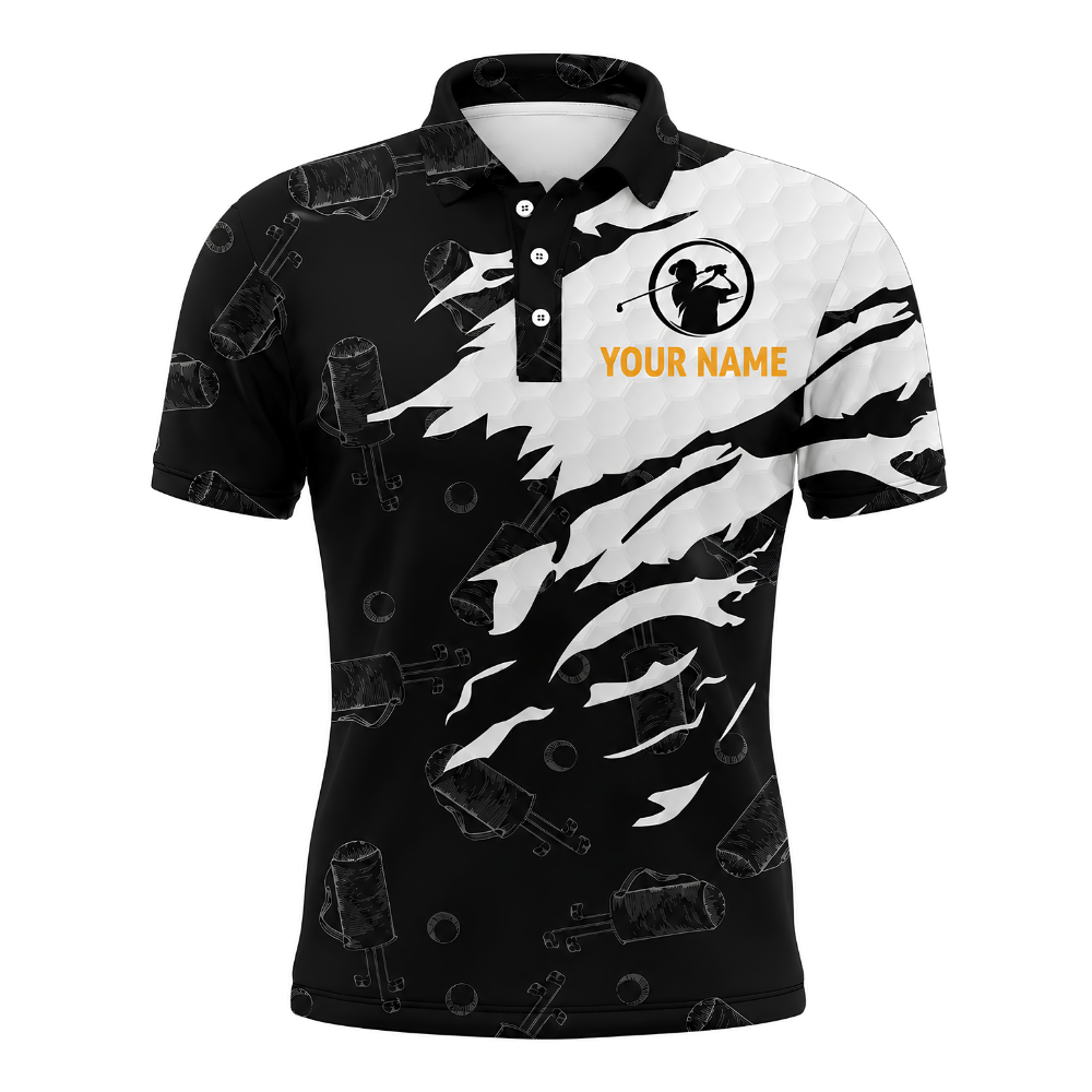 Golf & Beer That's Why I'm Here Custom Name Golf Men Polo Shirt, Custom Funny Beer Golf Shirts GZ0278