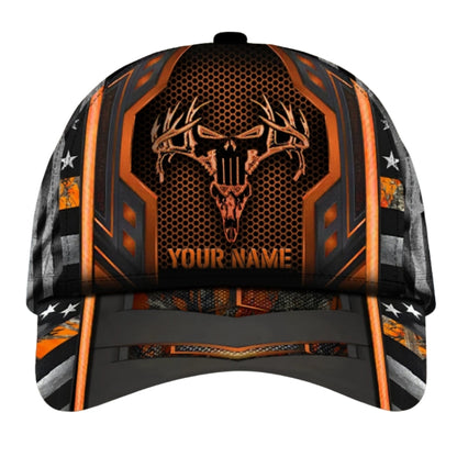Custom Deer Skull 3D Printed Baseball Cap, Custom Deer Hunting Hats CP0437
