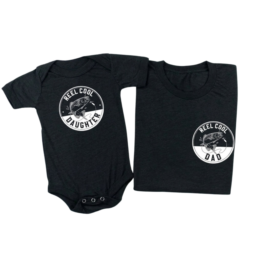 Reel Cool Daughter Reed Cool Dad Matching Daddy Daughter T Shirt Father's Day, Custom Fishing Dad And Me Matching Family Shirts ET0937