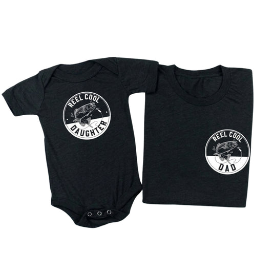 Reel Cool Daughter Reed Cool Dad Matching Daddy Daughter T Shirt Father's Day, Custom Fishing Dad And Me Matching Family Shirts ET0937