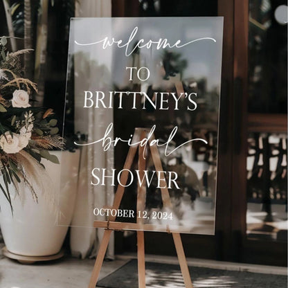 Custom Minimalist Welcome To Bridal Shower Sign, Custom Bridal Shower Sign WD0094