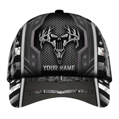Custom Deer Skull 3D Printed Baseball Cap, Custom Deer Hunting Hats CP0437