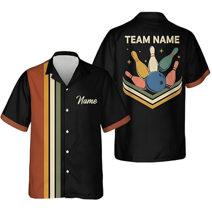 Custom Retro Bowling Hawaiian Shirt Men Women, Custom Team Retro Bowling Shirts BZ0374