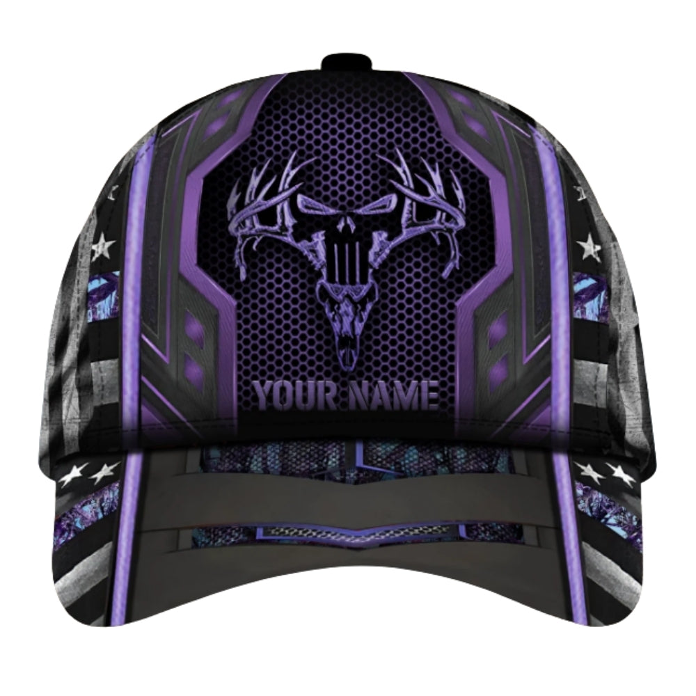 Custom Deer Skull 3D Printed Baseball Cap, Custom Deer Hunting Hats CP0437