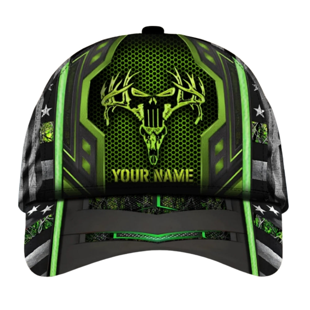 Custom Deer Skull 3D Printed Baseball Cap, Custom Deer Hunting Hats CP0437