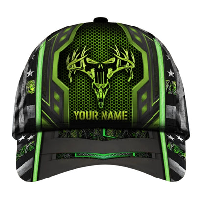 Custom Deer Skull 3D Printed Baseball Cap, Custom Deer Hunting Hats CP0437