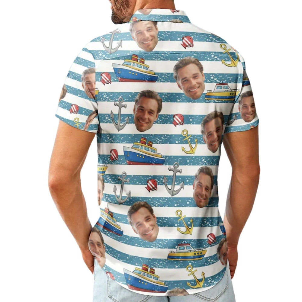Custom Face Cruise Hawaiian Shirt For Men Women, Custom Photo Cruising Vacation Hawaiian Shirts HE0121
