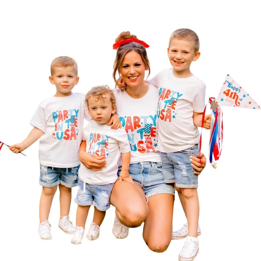 Party In The USA Matching 4th Of July Family T Shirt, Independence Day Matching Shirts For Family ET0626