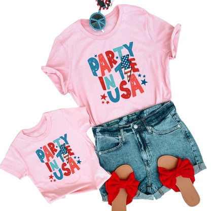 Party In The USA Matching 4th Of July Family T Shirt, Independence Day Matching Shirts For Family ET0626