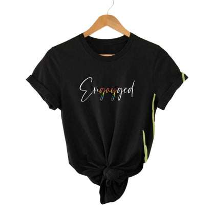 Engayged Matching LGBT Couple T Shirt, LGBTQ Pride Matching Shirts For Couple ET0776