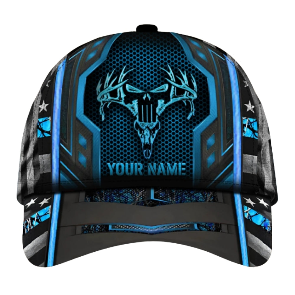 Custom Deer Skull 3D Printed Baseball Cap, Custom Deer Hunting Hats CP0437
