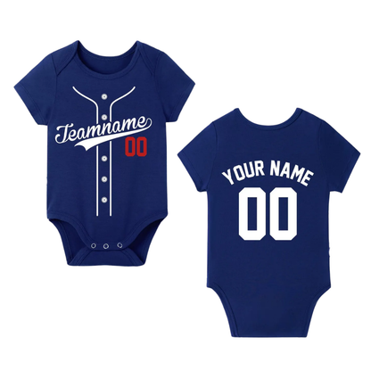 Personalized Baby Baseball 3D Bodysuit, Custom Name & Number Baseball Baby Bodysuit BB0318