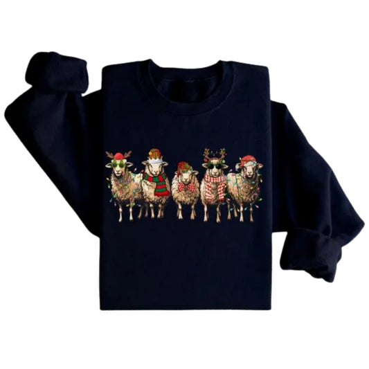 Christmas Sheep Sweatshirt Womens, Sheep Xmas Sweatshirt 2D0707