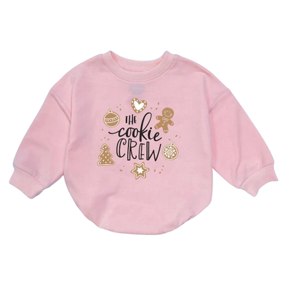 The Cookie Crew Christmas Baby Romper Sweatshirt, Baby Christmas Romper Sweatshirt BB0114