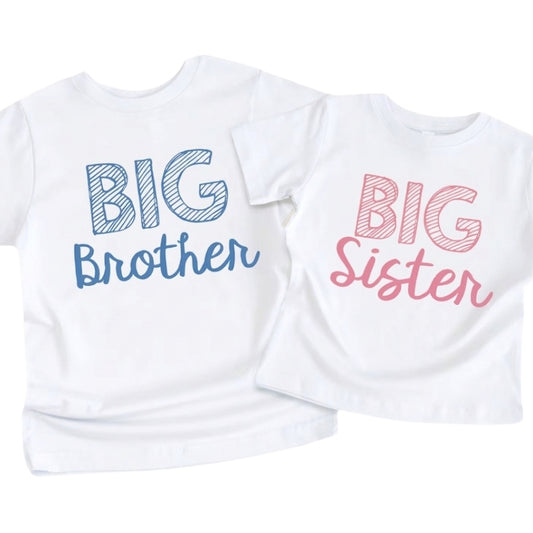 Big Brother Big Sister Matching Sibling T Shirt Family, Sibling Matching Shirts ET1013