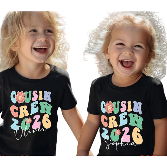 Personalized Matching Cousin Crew Family T Shirt, Custom Name Cousin Matching Shirts ET0660