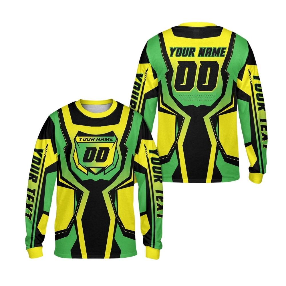 Custom Dirt Bike Long Sleeve Jersey Shirts For Men, Custom Name Number Dirt Bike Shirts ME0018