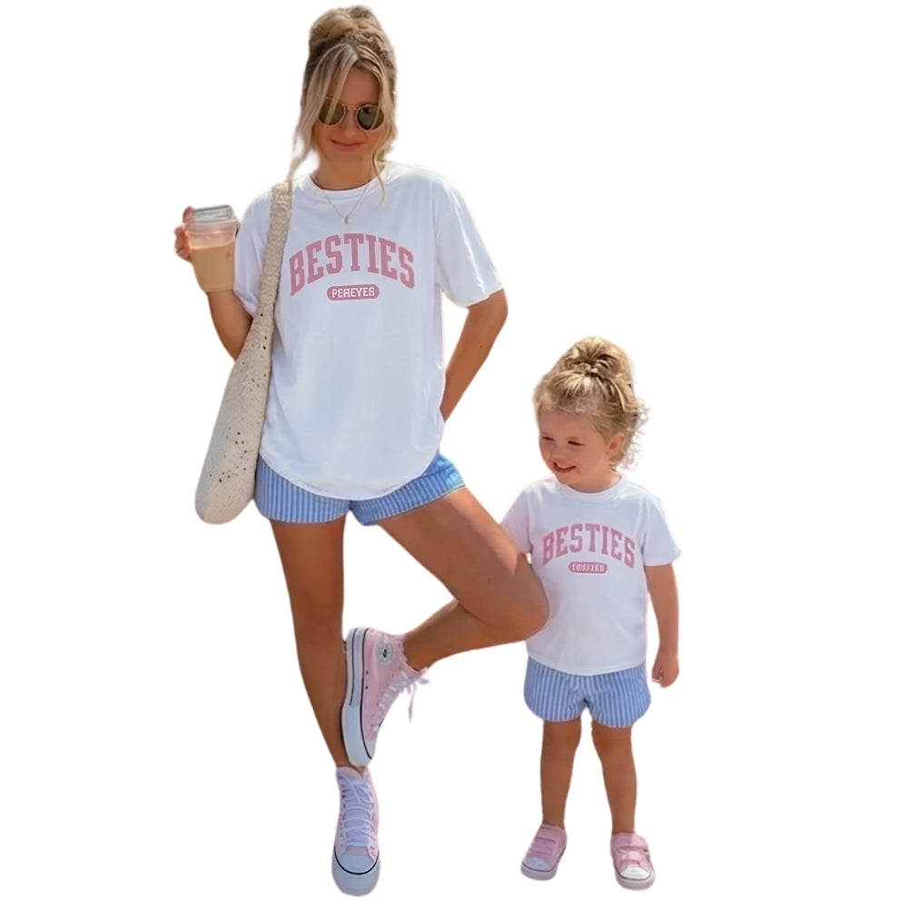 Bestie Forever Matching Mommy And Me Matching T Shirt, Mother And Dauther Family Matching Shirts ET0944