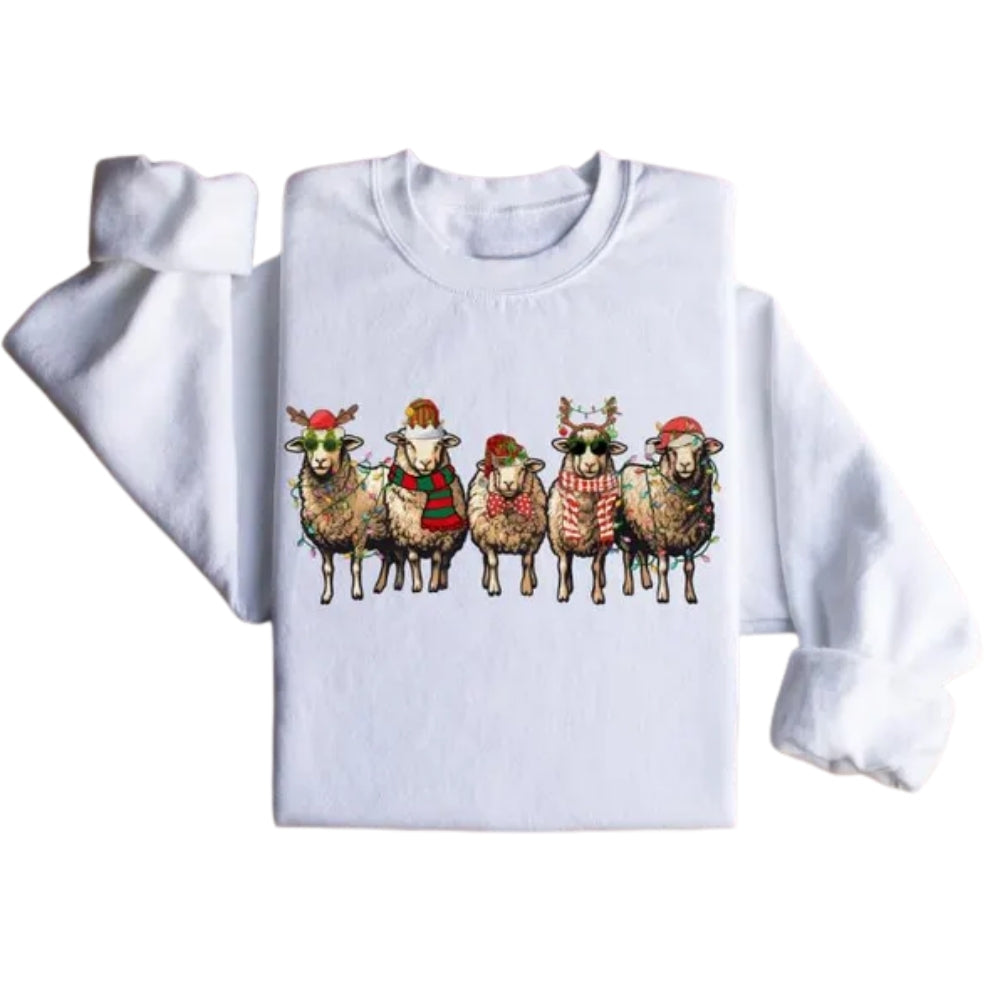 Christmas Sheep Sweatshirt Womens, Sheep Xmas Sweatshirt 2D0707