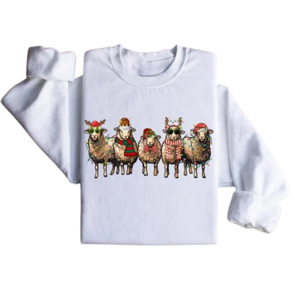 Christmas Sheep Sweatshirt Womens, Sheep Xmas Sweatshirt 2D0707