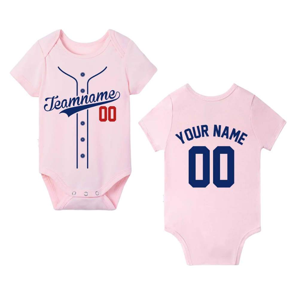 Personalized Baby Baseball 3D Bodysuit, Custom Name & Number Baseball Baby Bodysuit BB0318