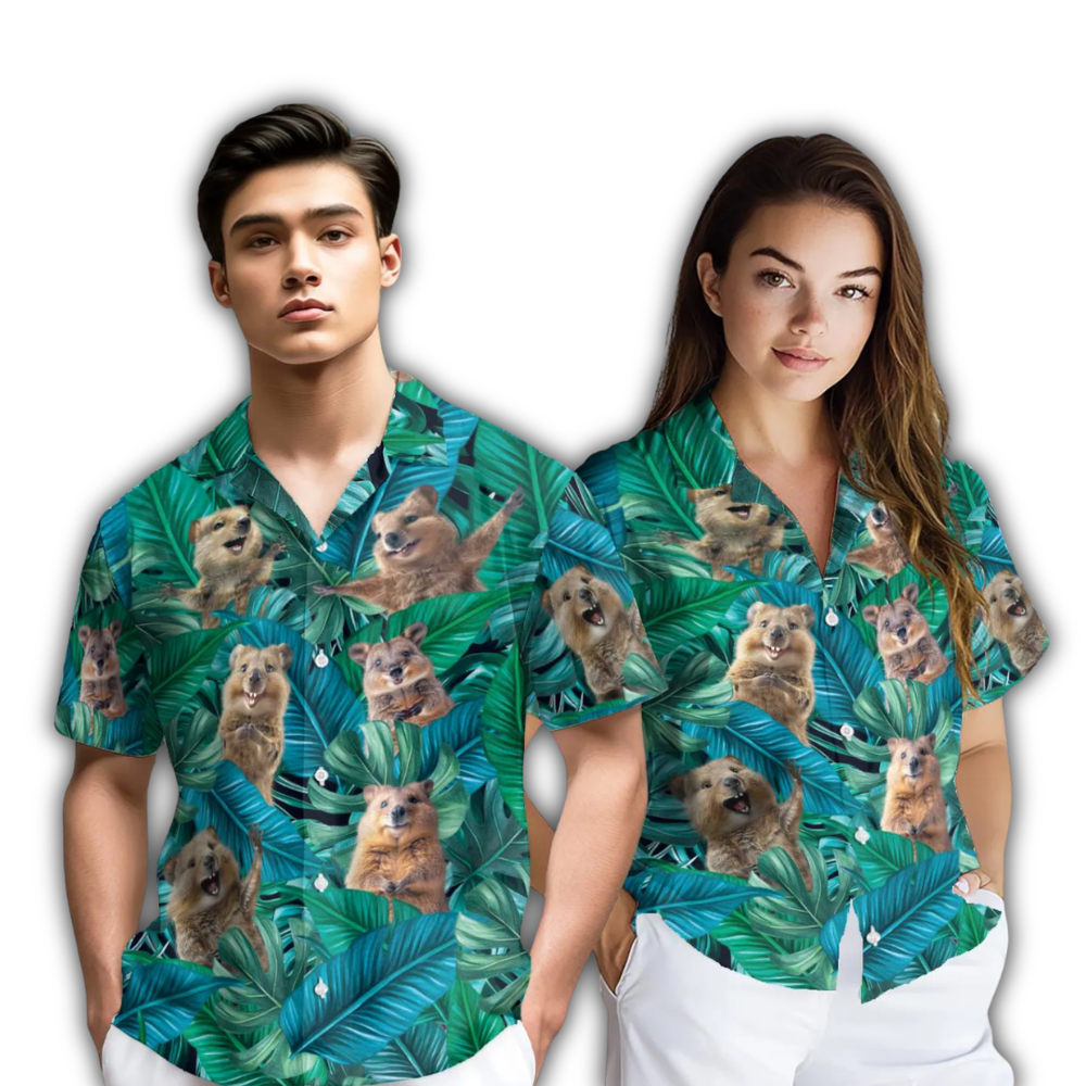Quokka Tropical Hawaiian Shirt Men Women, Quokka Hawaiian Shirt HE0924