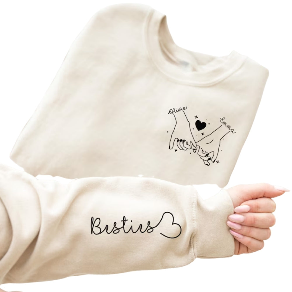 Custom Besties Sweatshirt, Custom Best Friend Sweatshirt 2D0819