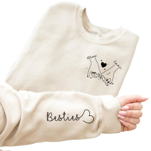Custom Besties Sweatshirt, Custom Best Friend Sweatshirt 2D0819