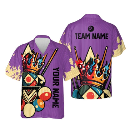 Custom Team Billiard Hawaiian Shirt For Mens, Custom Billiard Shirts BIE0036