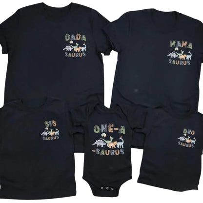 Dadasaurus Mamasaurus Matching Dinosaur First Birthday Family T Shirts, 1st Birthday Dinosaur Family Shirts ET0355