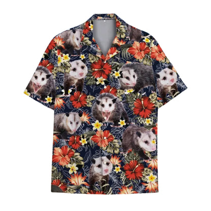 Matching Opossum Tropical Hawaiian Shirts For Family, Opossum Lover Family Hawaiian Shirts ET0636