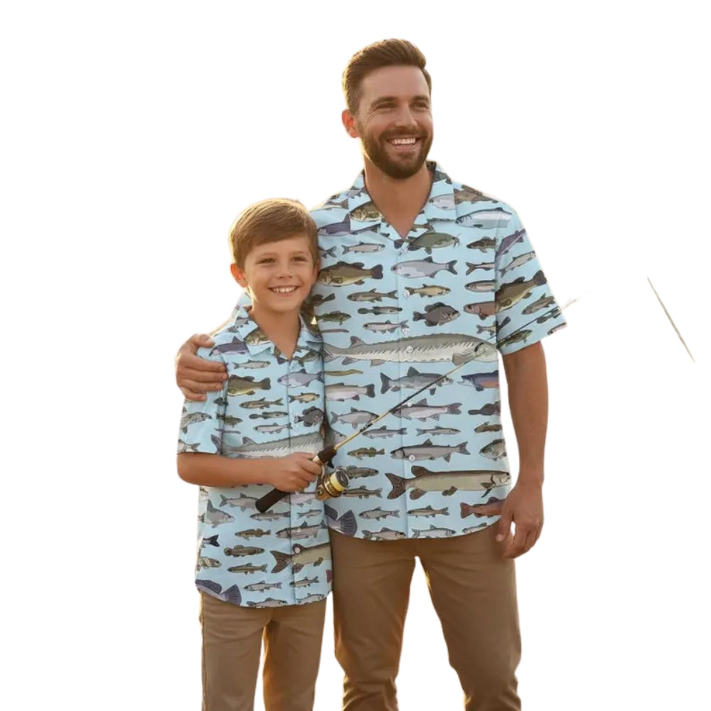Matching Fishing Dad And Son Hawaiian Shirt, Fishing Hawaiian Shirts For Family ET0637