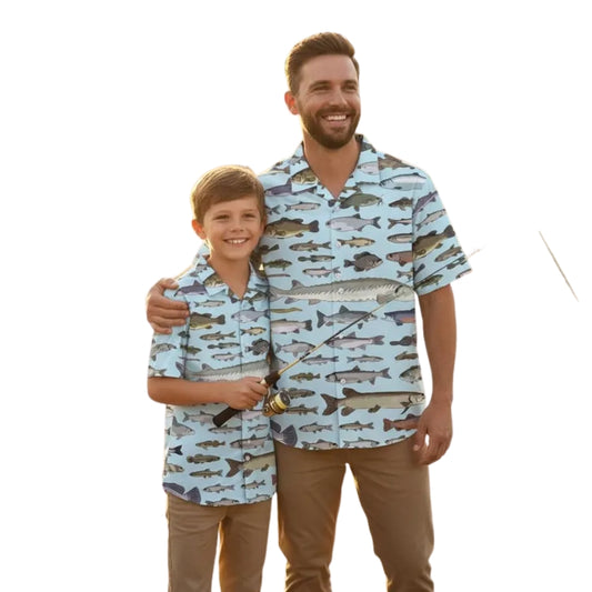 Matching Fishing Dad And Son Hawaiian Shirt, Fishing Hawaiian Shirts For Family ET0637