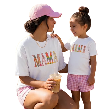 Mama And Mini Floral Matching T Shirt, Floral Matching Mother With Daughter Shirts ET0947