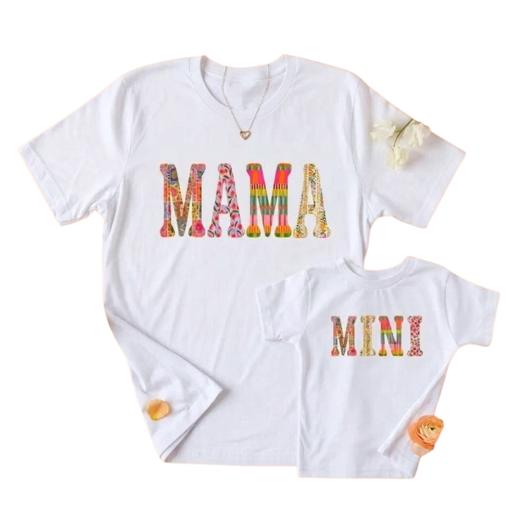 Mama And Mini Floral Matching T Shirt, Floral Matching Mother With Daughter Shirts ET0947